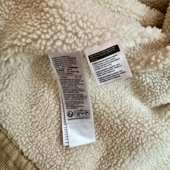 Levi’s Original Sherpa Corduroy Trucker Jacket • Safari Tan • Size L • NWT - Picture 12 of 16